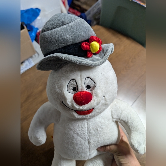 Plush Snowman Toy with Gray Hat - Picture 2 of 8